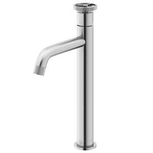 VIGO Cass 12 inch H Single Hole Single Handle Bathroom Faucet in Brushed Nickel - Vessel Sink Faucet VG03030BN