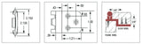 Amerock Cabinet Hinge 3/8 inch (10 mm) Inset Hinge Sterling Nickel 2 Pack Self-Closing Hinge Face Mount Hinge Cabinet Door Hinge