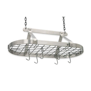 Enclume DR4 HS Classic Oval Ceiling Pot Rack w/ 12 Hooks HS