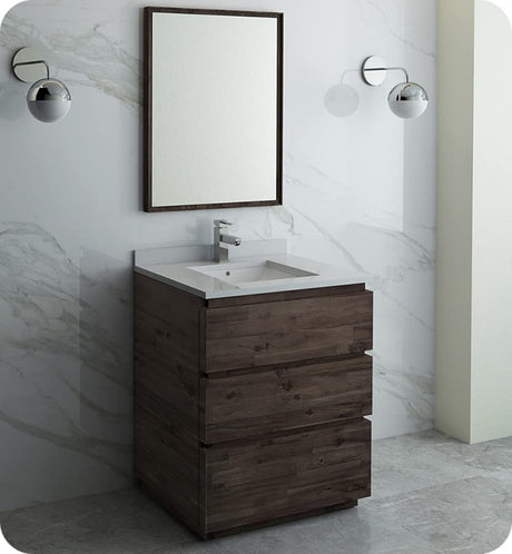 Fresca FVN3130ACA-FC Fresca Formosa 30" Floor Standing Modern Bathroom Vanity w/ Mirror