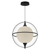 Kuzco PD76716-BK ARIES 16" PENDANT TEXTURED BLACK 120" WIRE 120V TRIAC/ELV LED 3000K 90CRI 21W