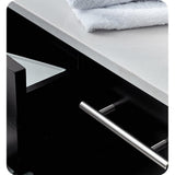 Fresca FVN6136ES-VSL-L Fresca Lucera 36" Espresso Wall Hung Vessel Sink Modern Bathroom Vanity w/ Medicine Cabinet - Left Version