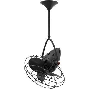 Matthews Fan JD-BK-MTL Jarold Direcional ceiling fan in Matte Black finish with metal blades.