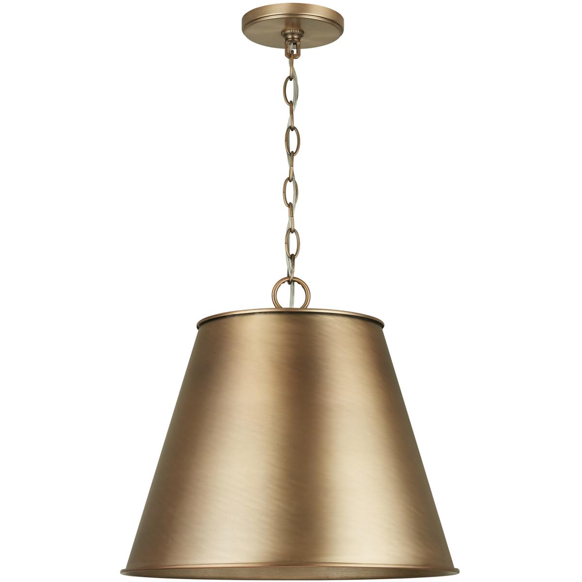 Capital Lighting 337811AD Welker 1 Light Pendant Aged Brass