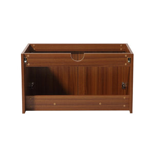 Fresca FCB8089TK Fresca Vista 30" Teak Wall Hung Modern Bathroom Cabinet