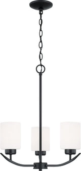 Capital Lighting 415231MB-338 Dixon 3 Light Chandelier Matte Black