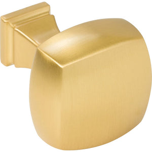 Jeffrey Alexander 278BG 1-1/8" Overall Length Brushed Gold Square Audrey Cabinet Knob