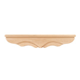 Hardware Resources PFM1-B-RW 11-3/8" W x 1-3/4" D x 2-1/4" H Rubberwood Middle Rounded Pedestal Foot