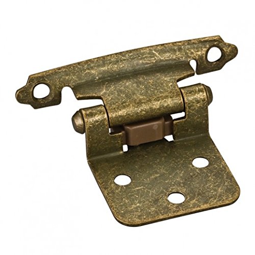 Hardware Resources P5011BB-R Traditional 1/2" Overlay Hinge with Screws - Burnished Brass