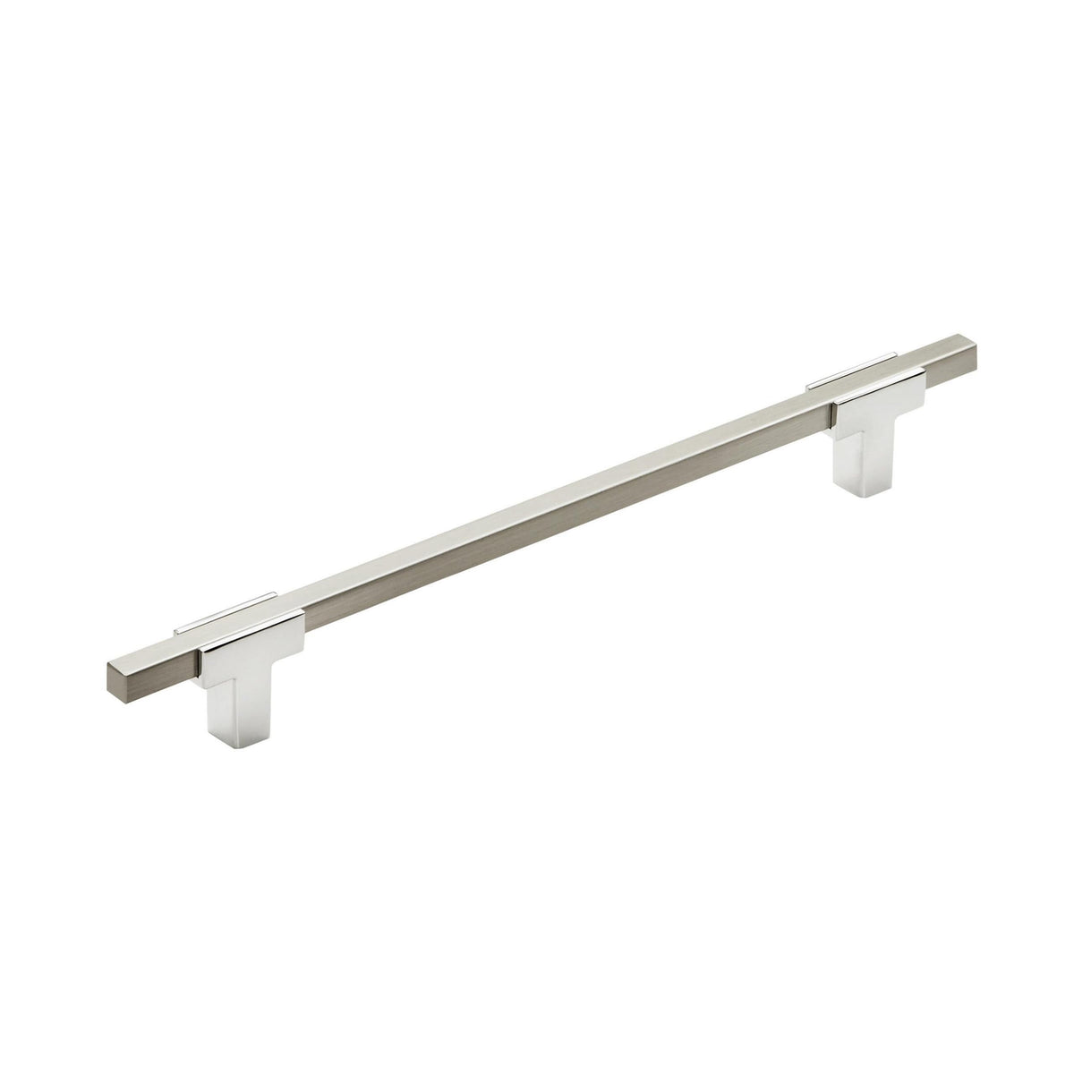 Amerock Cabinet Pull Polished Chrome/Satin Nickel 7-9/16 inch (192 mm) Center to Center Urbanite 1 Pack Drawer Pull Drawer Handle Cabinet Hardware