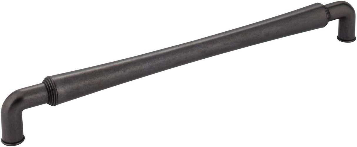 Jeffrey Alexander 537-12DACM 12" Center-to-Center Gun Metal Barrel Bremen 2 Appliance Handle