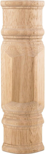 Hardware Resources TB5A-RW 2-7/8" W x 2" D x 9-7/8" H Rubberwood Center Spool & Beveled Transition Block