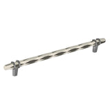 Amerock Cabinet Pull Polished Nickel/Black Chrome 10-1/16 inch (256 mm) Center-to-Center London 1 Pack Drawer Pull Drawer Handle Cabinet Hardware