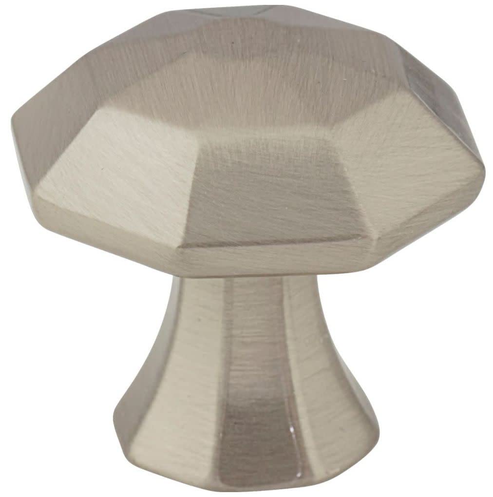 Jeffrey Alexander 678SN 1-1/4" Overall Length Satin Nickel Octagonal Wheeler Cabinet Knob