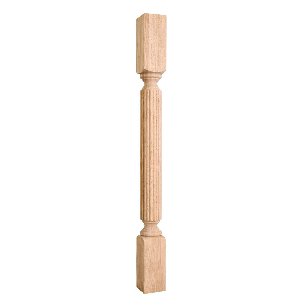 Hardware Resources P2-3RW 3" W x 3" D x 35-1/2" H Rubberwood Reed Post