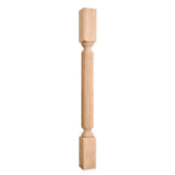 Hardware Resources P2-3RW 3" W x 3" D x 35-1/2" H Rubberwood Reed Post