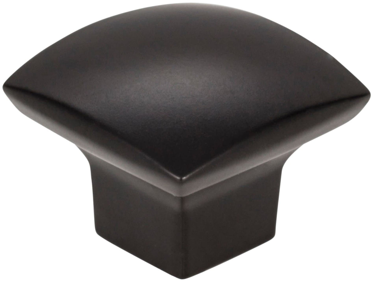 Jeffrey Alexander 431MB 1-3/16" Overall Length Matte Black Square Sonoma Cabinet Knob