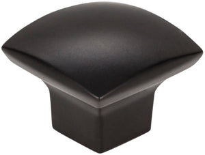 Jeffrey Alexander 431MB 1-3/16" Overall Length Matte Black Square Sonoma Cabinet Knob
