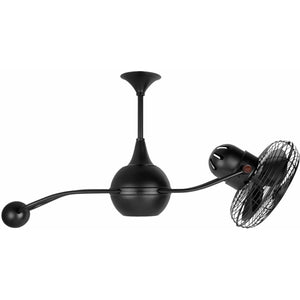Matthews Fan B2K-BK-MTL Brisa 360° counterweight rotational ceiling fan in Matte Black finish with metal blades.