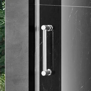 Elegant 72'' * 76'' Frameless Shower Door (Brushed Nickel)