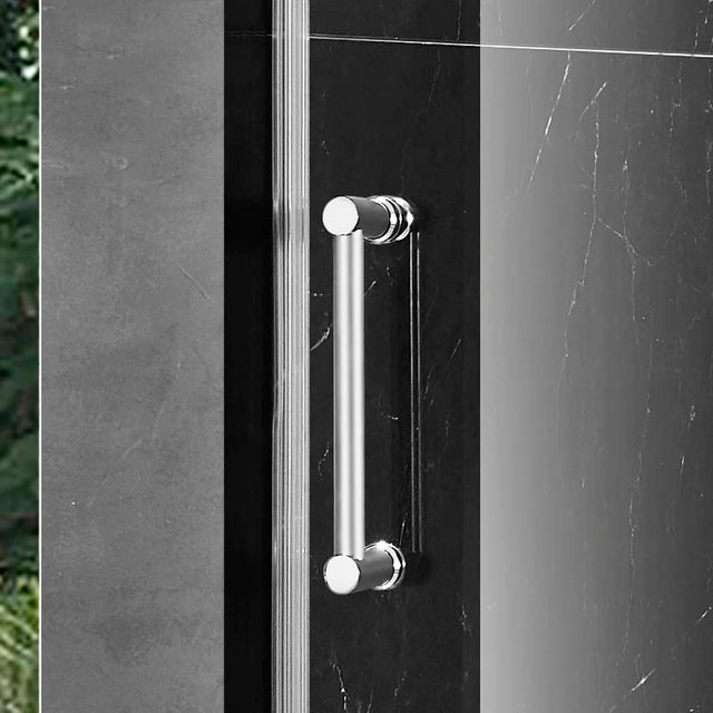 Elegant 72'' * 76'' Frameless Shower Door (Brushed Nickel)