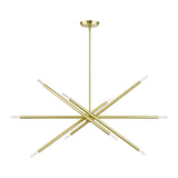 Soho 10 Light Linear Chandelier in Satin Brass (46777-12)