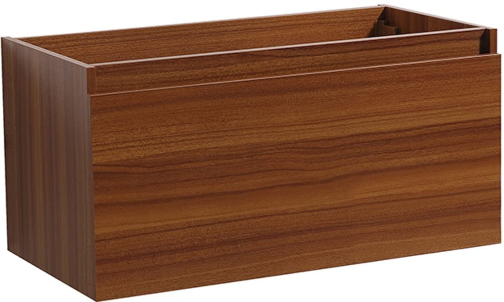 Fresca FCB8008TK Fresca Mezzo 36" Teak Wall Hung Modern Bathroom Cabinet