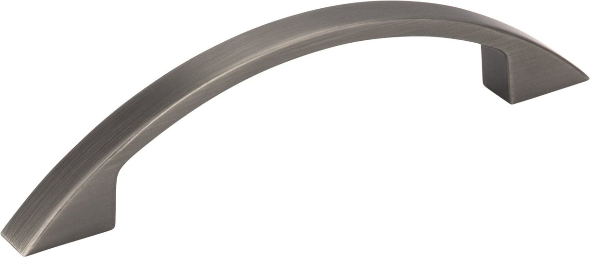 Elements 8004-BNBDL 96 mm Center-to-Center Brushed Pewter Arched Somerset Cabinet Pull