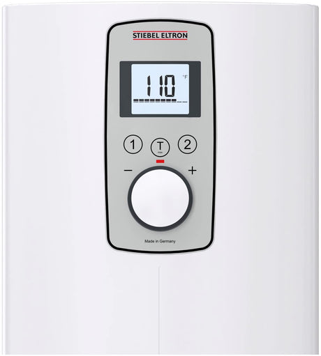 Stiebel Eltron 200058 Model DHC-E 8/10-2 Trend Point-of-Use Electric Tankless Water Heater, Direct Coil Heating System, Switchable kW Power Output, Backlit Display, Adjustable Temperature