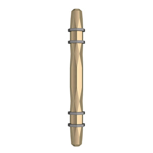 Amerock Cabinet Pull Golden Champagne/Black Chrome 3-3/4 inch (96 mm) Center-to-Center London 1 Pack Drawer Pull Drawer Handle Cabinet Hardware