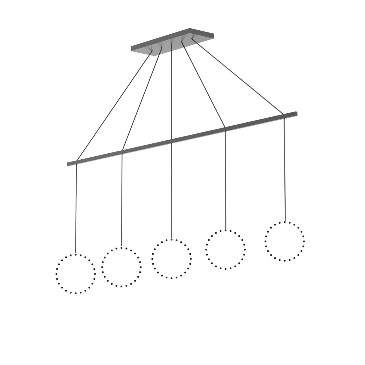 Kuzco CNL5AC-GH 5 Head LINEAR-PENDANT CANOPY SSL/SVT Graphite