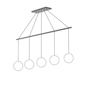 Kuzco CNL5AC-GH 5 Head LINEAR-PENDANT CANOPY SSL/SVT Graphite
