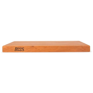 John Boos CHY-R03 Cherry Wood Cutting Board for Kitchen Prep, 1.5 Inch Thick, Large Edge Grain Rectangular Reversible Charcuterie Block, 20" x 15" 1.5" 20X15X1.5 CHY-EDGE GR-REV-