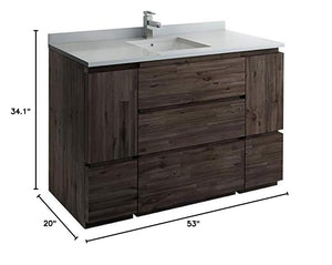 Fresca FCB31-123012ACA-FC Fresca Formosa 53" Floor Standing Modern Bathroom Cabinet
