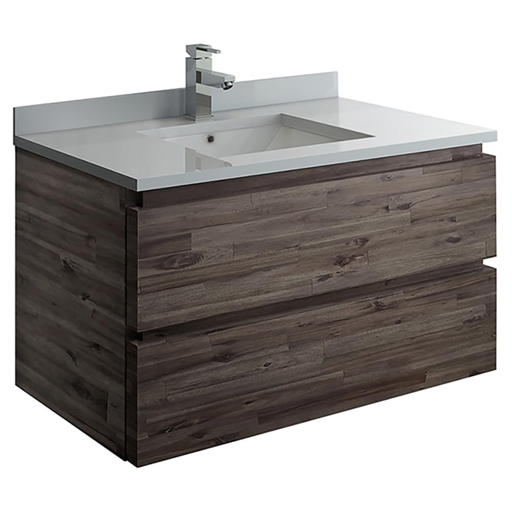 Fresca FCB3136ACA-FC-CWH-U Cabinet with Top and Sink