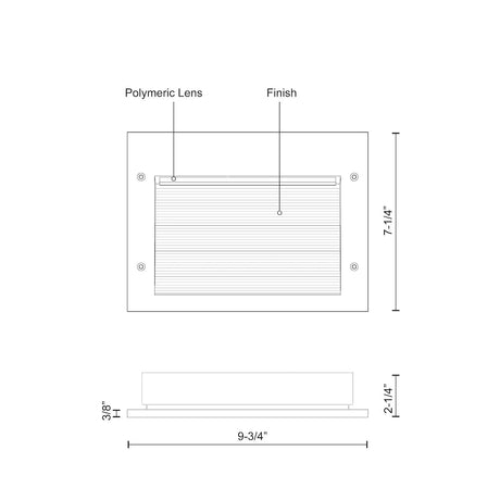 Kuzco ER7108-GY NEWPORT 8" ER Gray 120V ELV LED 3000K 90CRI 9W