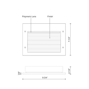 Kuzco ER7108-BK NEWPORT 8" ER Black 120V ELV LED 3000K 90CRI 9W
