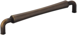 Jeffrey Alexander 537-160ABSB 160 mm Center-to-Center Antique Brushed Satin Brass Barrel Bremen 2 Cabinet Pull