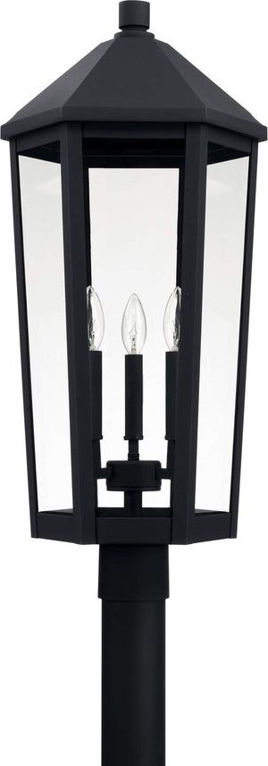 Capital Lighting 926934BK Ellsworth 3 Light Outdoor Post Lantern Black