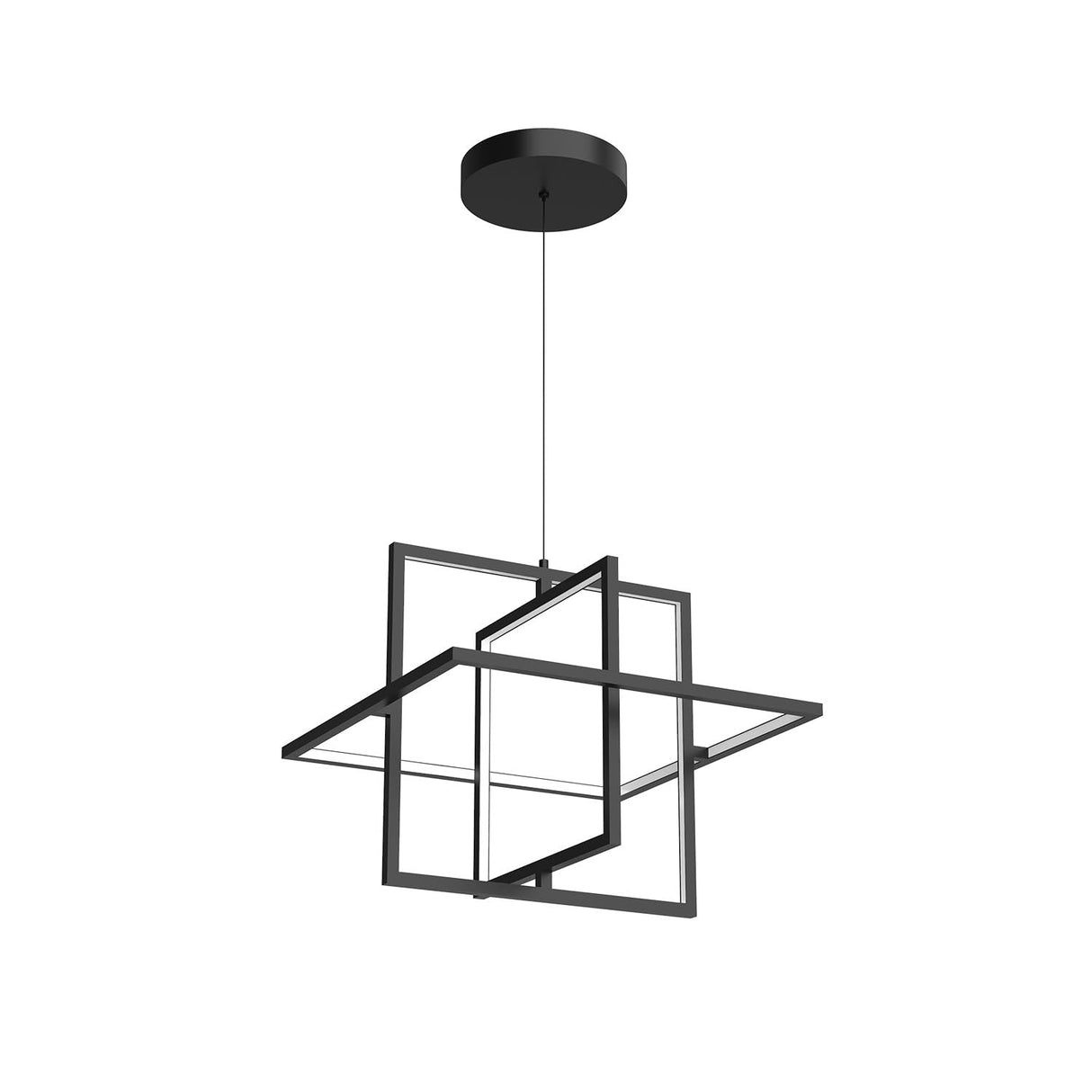 Kuzco PD16320-BK MONDRIAN 20" PENDANT BLACK 84W 120VAC WITH LED DRIVER 3000K 90CRI