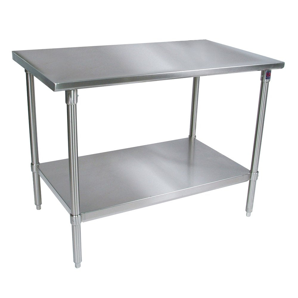 John Boos ST6-30108SSK 108" x 30" Flat Top Work Table