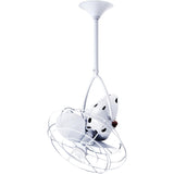 Matthews Fan JD-WH-MTL Jarold Direcional ceiling fan in Gloss White finish with metal blades.