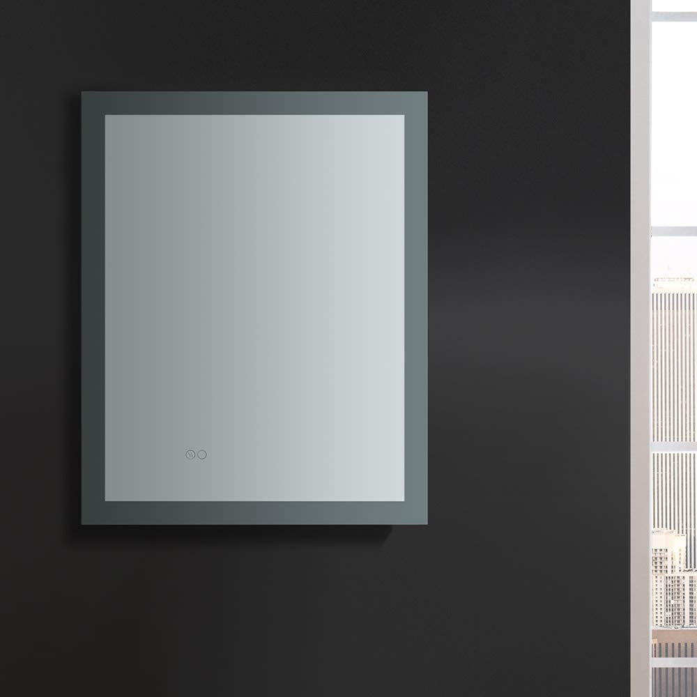 Fresca FMR012430 Fresca Angelo 24" Wide x 30" Tall Bathroom Mirror w/ Halo Style LED Lighting and Defogger