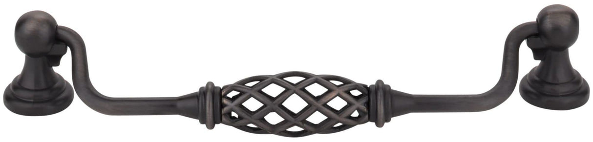 Jeffrey Alexander 749-160DBAC 160 mm Center-to-Center Brushed Oil Rubbed Bronze Birdcage Tuscany Drop & Ring Pull