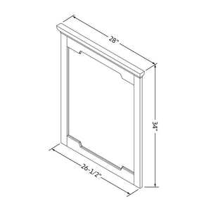 Jeffrey Alexander MIR2CHA-28-BL 28" W x 1-1/2" D x 34" H Hale Blue Chatham mirror