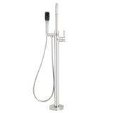 Miseno MTF194 Floor Mounted Tub Filler with Integrated Valve and Diverter - Includes Hand Shower - Flat Black