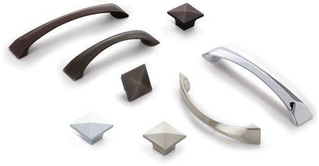 Jeffrey Alexander 595-128SN 128 mm Center-to-Center Satin Nickel Pyramid Cairo Cabinet Pull