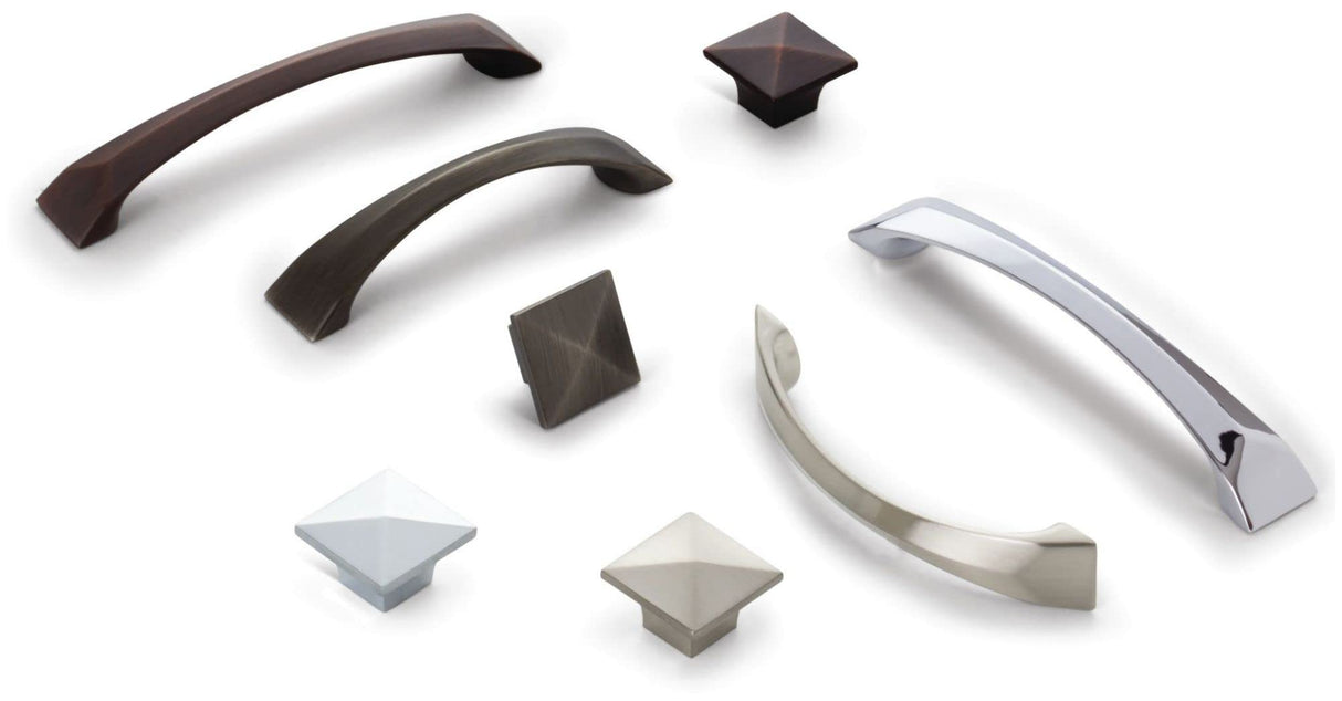 Jeffrey Alexander 595DBAC 1-1/4" Overall Length Brushed Oil Rubbed Bronze Pyramid Cairo Cabinet Knob