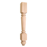 Hardware Resources P15HMP 4-1/2" W x 4-1/2" D x 35-1/2" H Hard Maple Turned Leg