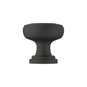 Amerock Cabinet Knob Matte Black 1-1/8 inch (29 mm) Diameter Ville 1 Pack Drawer Knob Cabinet Hardware